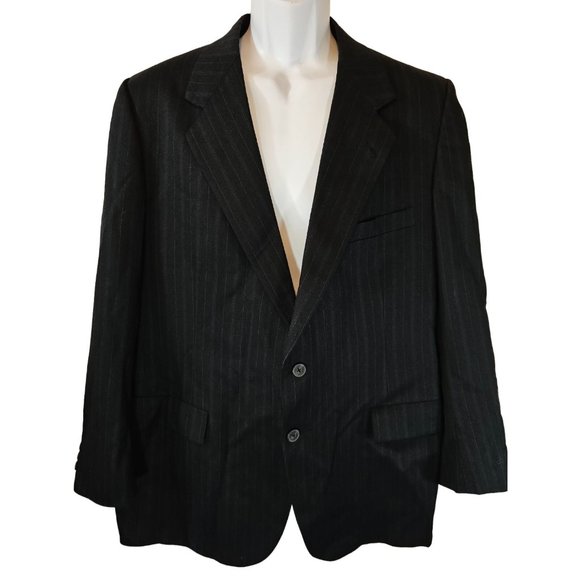 Lanvin Other - Lanvin Paris New York Black Pinstripe Blazer Jacket Size 44 46 Vintage
